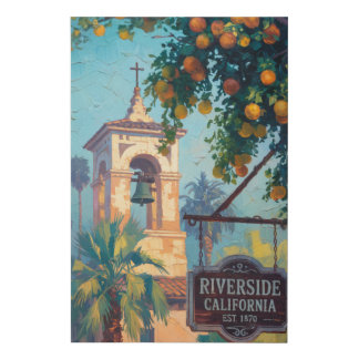 Riverside California Faux Canvas Print