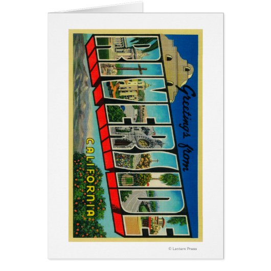 Riverside, California - Large Letter Scenes Cards (Front)