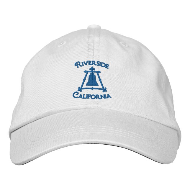 Riverside, California Raincross Fleur Design Embroidered Baseball Hat (Front)