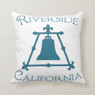 Riverside, California Raincross Fleur Design Throw Pillow