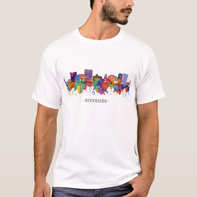 Riverside California Skyline T-Shirt (Front)