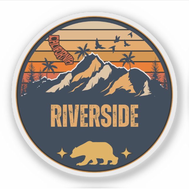 Riverside, California Sticker (Front)