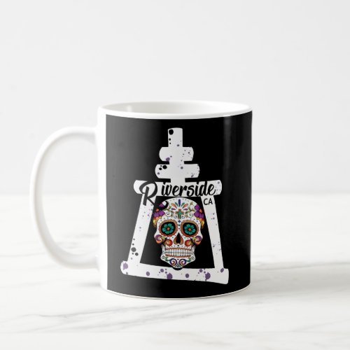 Riverside California Sugar Skull Raincross Coffee Mug