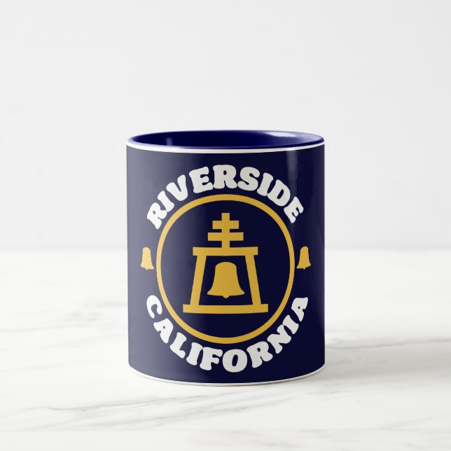 Riverside,California Two-Tone Coffee Mug (Center)