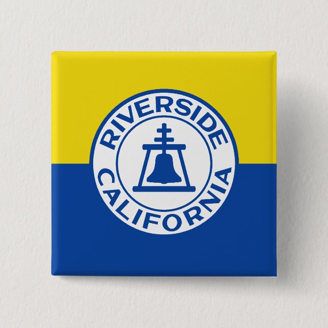Riverside, California, United States flag Button (Front)