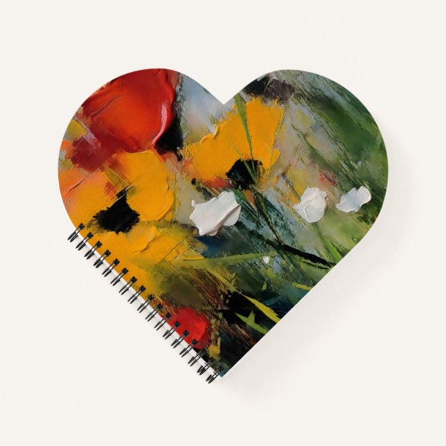 Riverside – Expressive Abstract Meadow Notebook (Front)