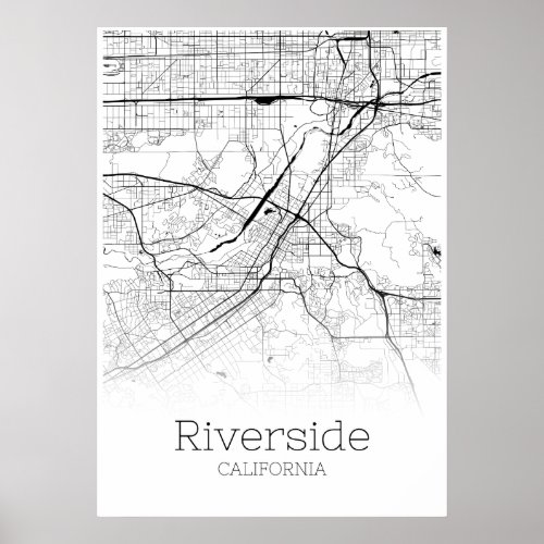 Riverside Map _ California _ City Map Poster