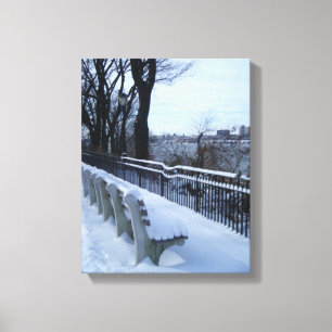 Riverside Park NYC Winter Snow New York City Photo Canvas Print