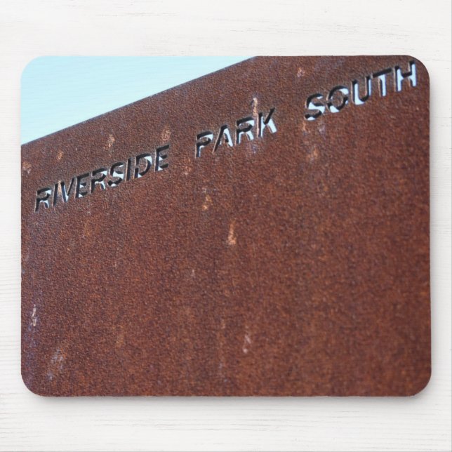 Riverside Park South Rusty Sign New York City NYC Mouse Pad (Front)