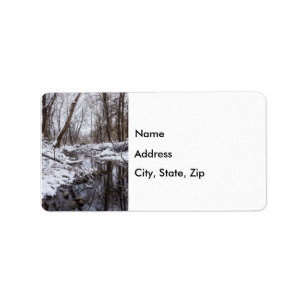 Riverside Snow Address Label