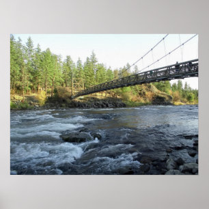 RIVERSIDE STATE PARK CCC BRIDGE - SPOKANE WA POSTER
