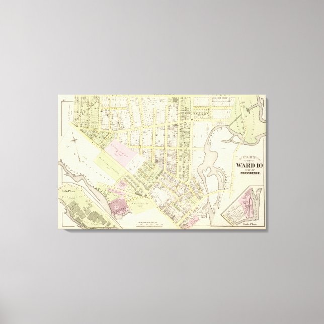 Riverside Woolen Mills Atlas Map Canvas Print (Front)