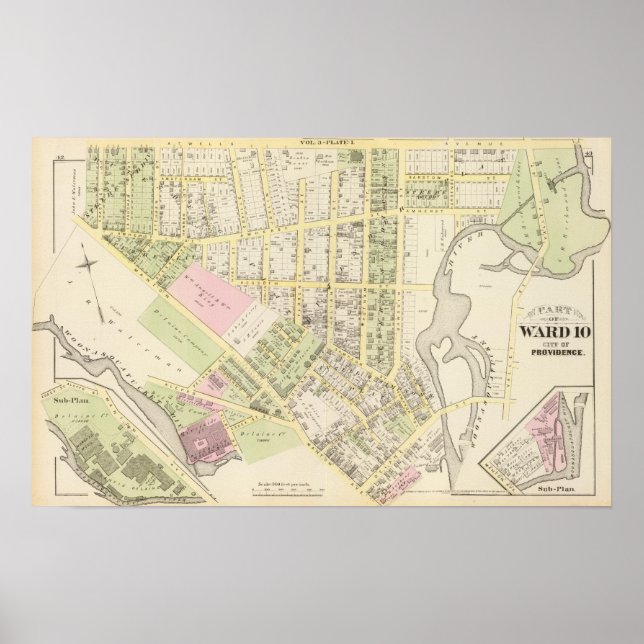 Riverside Woolen Mills Atlas Map Poster (Front)