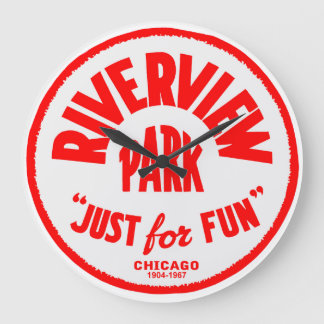 Riverview Amusement Park, Chicago, 1904-1967 Illin Large Clock