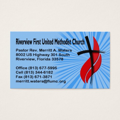 Riverview First UMC Pastor Rev. Business Card