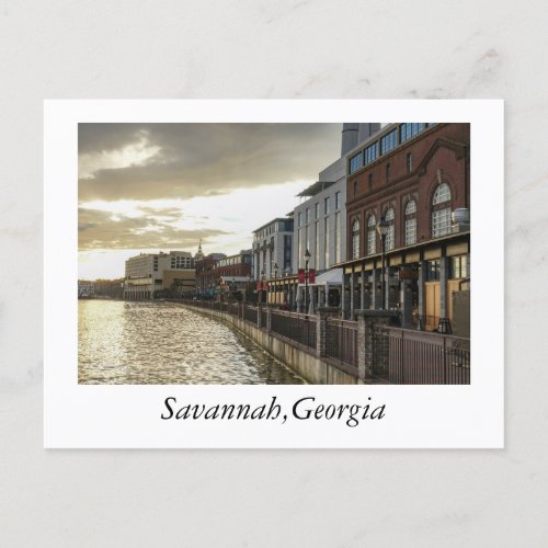 Riverwalk at Savannah Georgia Postcard