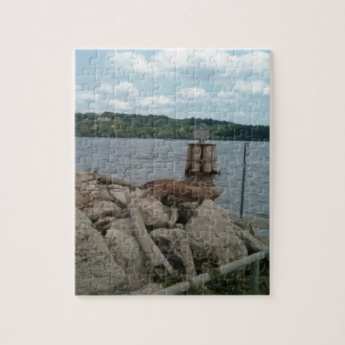 Riverwalk Dubuque Iowa Mississippi River Jigsaw Puzzle