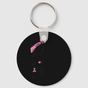 Riveter Believe Pink Ribbon Breast Cancer Awarenes Keychain