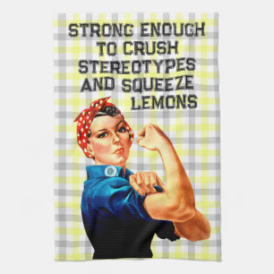 Riveter Lemon Gingham  Kitchen Towel
