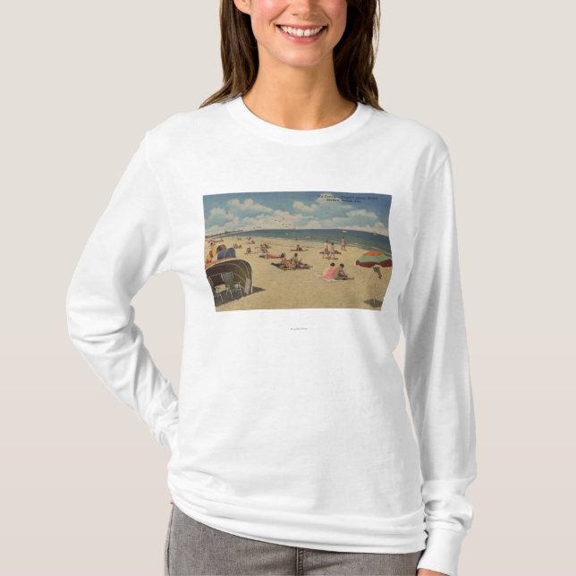 Riviera Beach, Florida - Sunbathers on Beach T-Shirt (Front)