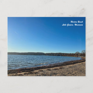 Riviera Beach in Lake Geneva Wisconsin Postcard