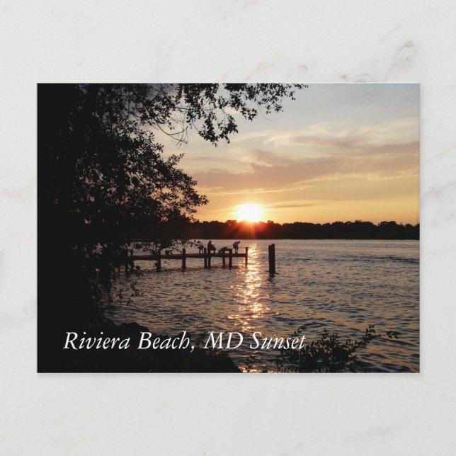 Riviera Beach, MD Sunset - POSTCARD (Front)