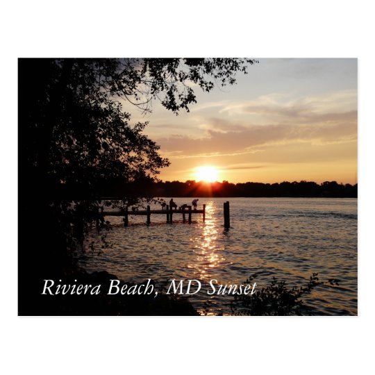 Riviera Beach Md Sunset Postcard Zazzle Riviera Beach Md Sunset Postcard