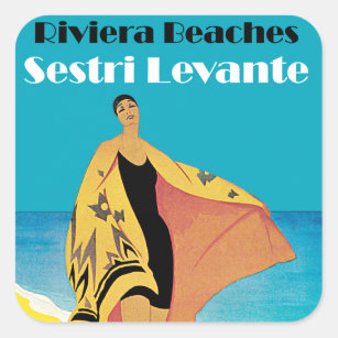 Riviera Beaches ~ Sestri Levante Square Sticker