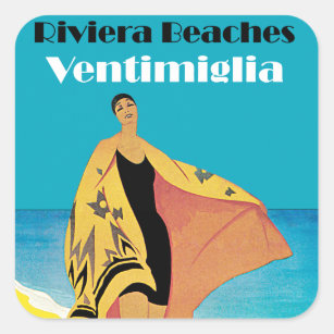 Riviera Beaches ~ Ventimiglia Square Sticker