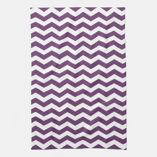 Riviera Lavender Wave Chevron Kitchen Towel (Vertical)