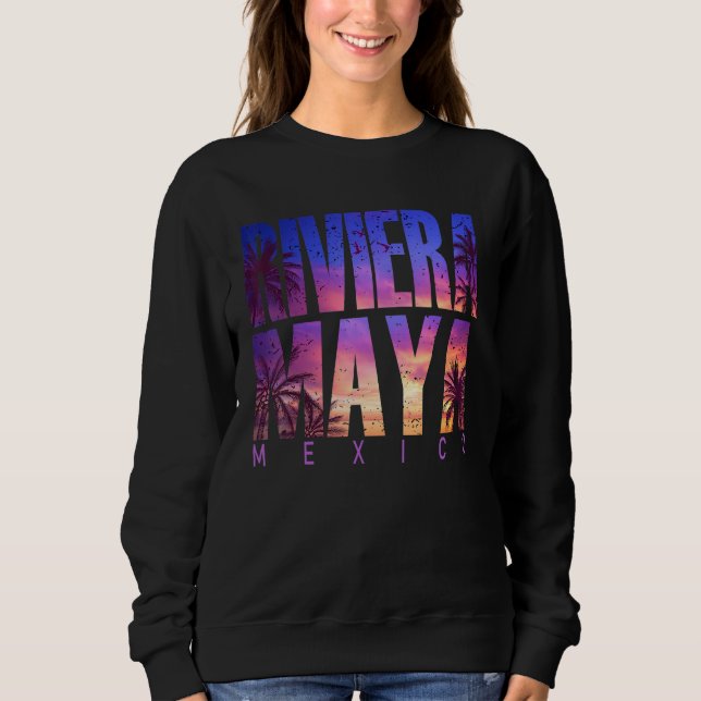 Riviera Maya Beach Summer Vacation Matching Family Sweatshirt (Front)