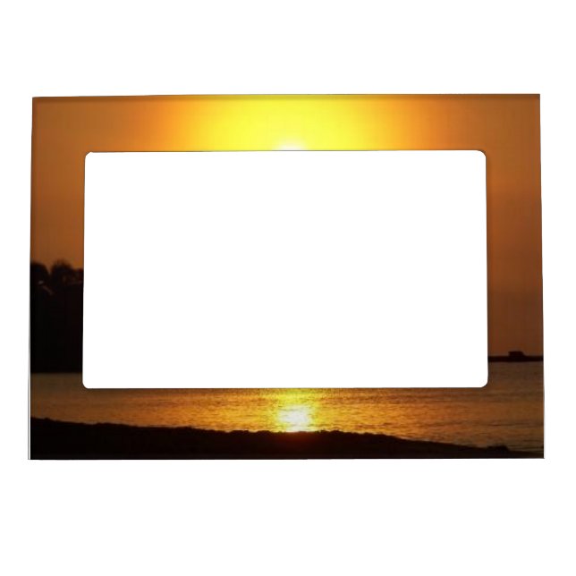 Riviera Maya Cancun Mexico Caribbean Sea at Dawn Magnetic Picture Frame (Front)