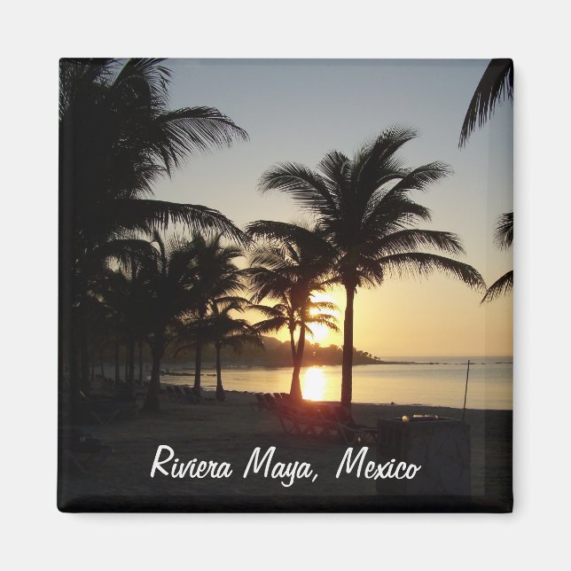 Riviera Maya Cancun Mexico Caribbean Sea Magnet (Front)