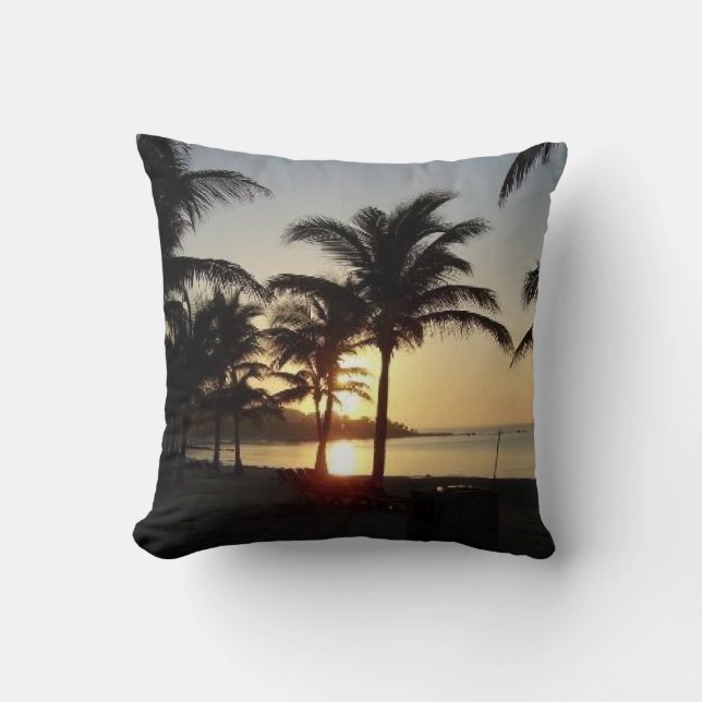 Riviera Maya Cancun Mexico Caribbean Sea Throw Pillow (Front)