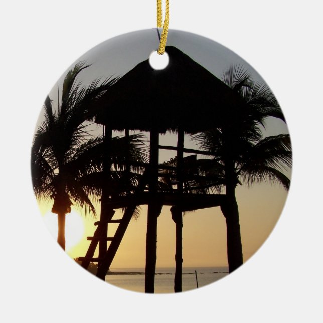 Riviera Maya Cancun Mexico Gel Mousepad Ceramic Ornament (Front)