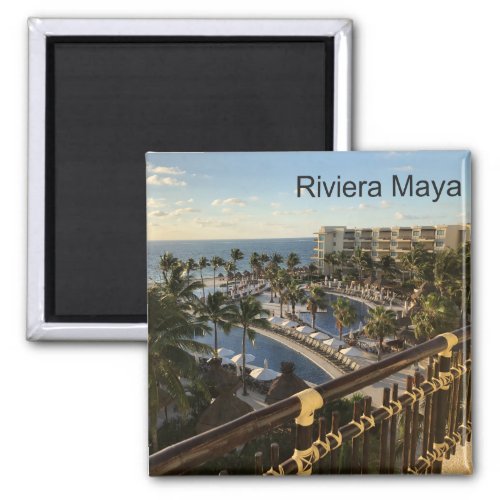 Riviera Maya Cancun Mexico _ Square Magnet