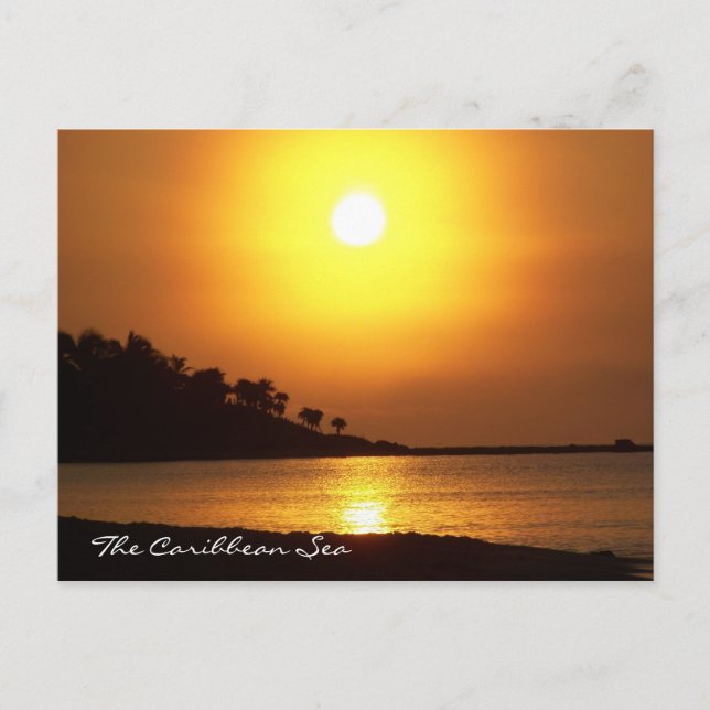 Riviera Maya Mexico Caribbean Sea at Dawn Postcard (Front)