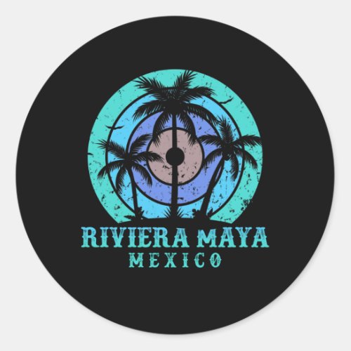 Riviera Maya Mexico Classic Round Sticker