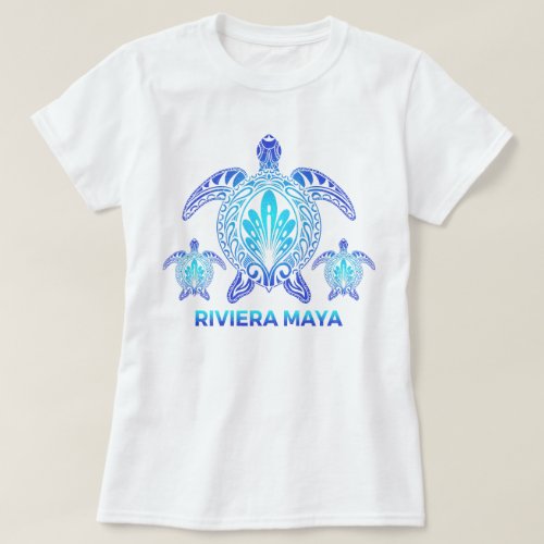 Riviera Maya Mexico Ocean Blue Sea Turtle Souvenir T_Shirt
