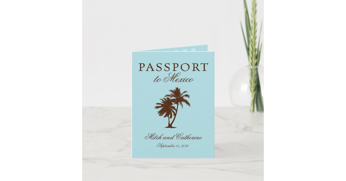 Riviera Maya Mexico Passport | Wedding Invitation | Zazzle