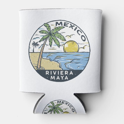 Riviera Maya Mexico Vintage Can Cooler