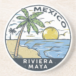 Riviera Maya Mexico Vintage Coaster