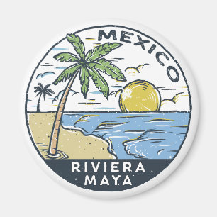 Riviera Maya Mexico Vintage Magnet