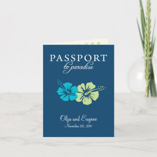 Riviera Maya Passport Wedding Invitation