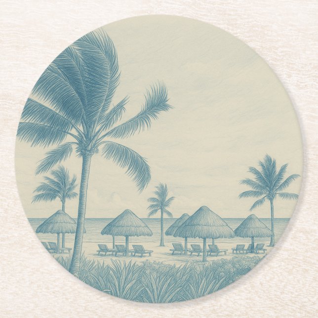 Riviera Paper Coaster (Front)