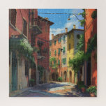 Riviera Street View of Colorful Italian Alley Jigsaw Puzzle