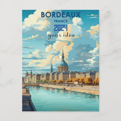 riviere  de la Bourse Bordeaux France Travel Postc Postcard