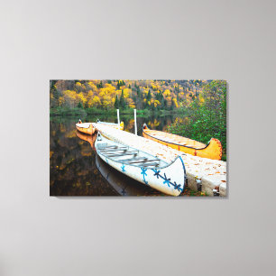 Rivière Jacques-Cartier Rabaskas Dock Canvas Print