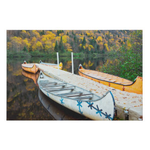 Rivière Jacques-Cartier Rabaskas Dock Faux Canvas Print