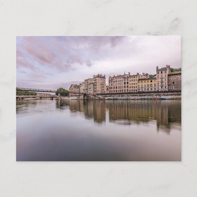 Rivière Saône in Lyon France Postcard (Front)